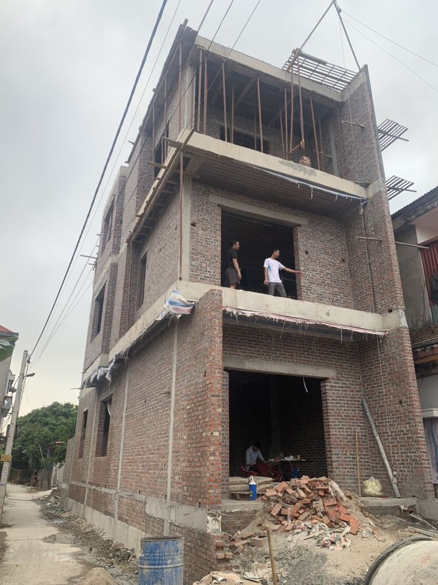 Thi công phần thô nhà phố anh Phan Anh - ảnh thực tế công trường X8Design